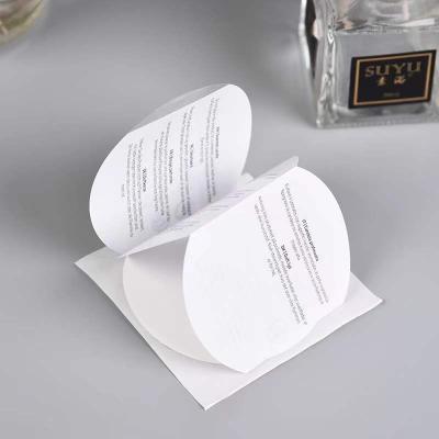 China Waterproof Custom Printed Multilayer Self Adhesive Manual Makeup Bottle Sticker for sale