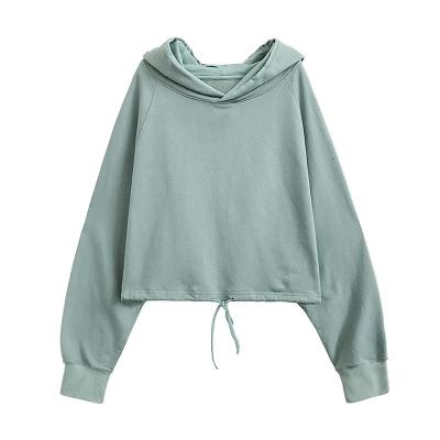 China Spring And Autumn Breathable Tide Sweater Coat Female Hooded Loose Wild Jacket for sale