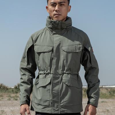 China XQM Waterproof Anorak Outdoor Jacket Men Instructor Tactical Anti-Static Jacket Men's Army Fan Jacket Mountaineering Mid Length Suit for sale