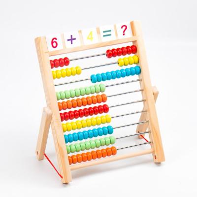 China Cartoon Toy Rainbow Wooden Toy Counting Bead Abacus with Kids Abacus Beads for sale