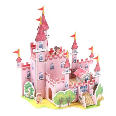 China Cartoon Toy Wholesale 3D Paper Jigsaw Puzzle Diy Toy 3D Paper Puzzle For Children Kids for sale