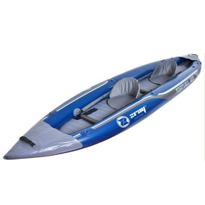 China Jilong Zray 37330 Tahiti PVC Kayak Laminated PVC Kayak 2 Person with Adjustable Inflatable Seats Foot Pump and Paddle for sale