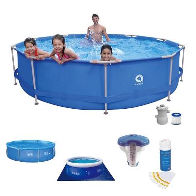 China Jilong Avenli 17799 3.60mx76cm 12ft Family Pool Sirocco Blue Round Above Ground Large Steel Frame Swimming Pools Family Swimming Pool For Home Use for sale