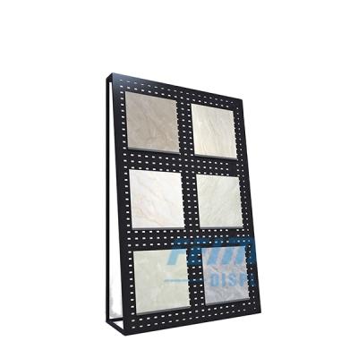 China Durable Customized Ceramic Mounted Peg Hole Board Bracket Tile Wall Panel Quartz Display Showcase Racks Rack for sale