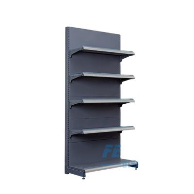 China Factory Low Price Double Sided Duty Rack Customized Heavy Duty Steel Supermarket Shelf Display Metal Supermarket Shelving for sale