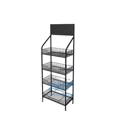 China Factory direct sales supermarket grocery store small shelves durable multi-layer floor commercial single shelves display rack for sale