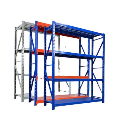 China Material Handling Warehouse Equipment Light Duty Manufacturer Made Shelving Metal Display Rack Double Sided Powder Used Multilayer Shelf for sale