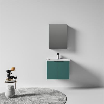 China Tenne TY462 Alpine Green Paint Series Bathroom Vanity Cabinet Bathroom Vanity Modern Mirror Cabinet Hotel Bathroom Sink for sale