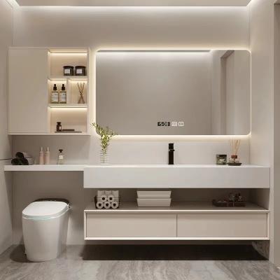 China Bathroom Vanity Cabinet Lighting Bathroom Storage Bathroom Cabinet Minimalist Customized Waterproof Minimalist Mirrored Modern Cabinet for sale