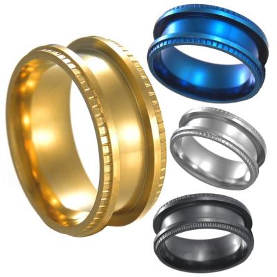 China Wholesale Custom Jewelry Black Silver Embossed Religious Stainless Steel Couples Rings Ring Material Accessories Combination Gold for sale