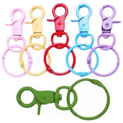 China FDSSN Have RTS 10000 Styles Designs Keychains Lobster Loop Colorful Keychains Ring And Connector Baking Paint Lobster Loop Split Key Chain Metal Key Chain Ring Accessories for sale