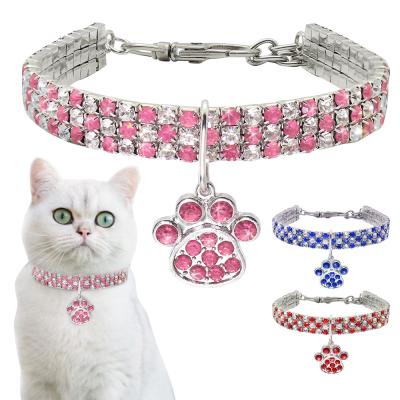 China FDSSN Have RTS 10000 Styles Designs Pet Jewelry Wholesale Cat Dog Accessories New Pet Jewelry Pet Collar Diamond Mixed Color Cat Dog Supplies Elastic Collar Jewelry For Pets for sale