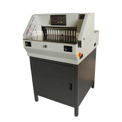 China Home Use E490R Gguillotina Papel Machine 490mm Electric Paper Cutter Cutting Machine With Large Format for sale