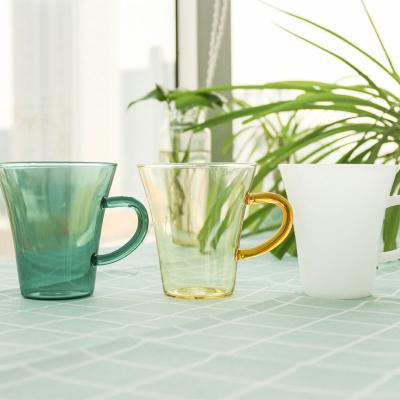 China Factory Direct Sales Viable New Design Chinese Borosilicate Single Wall Glass Tea Cups for sale