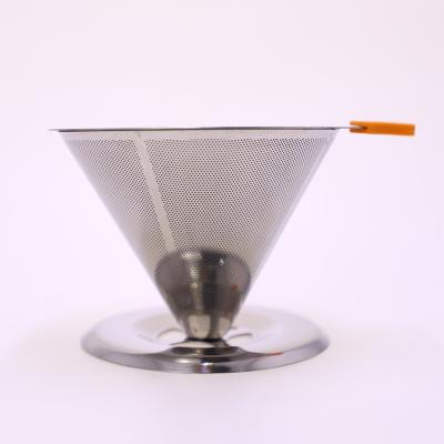 China New Viable Design Glass Coffee Maker and Coffee Maker Accessories Stainless Steel Filter Funnel Teapot for sale