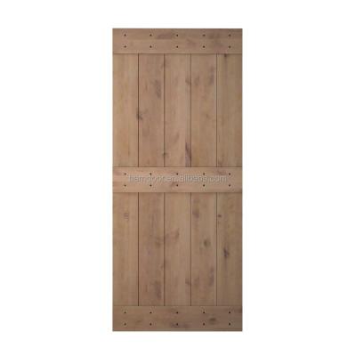 China Sliding Wood Interior Sliding Barn Door Panel And Barn Door Hardware Kits for sale