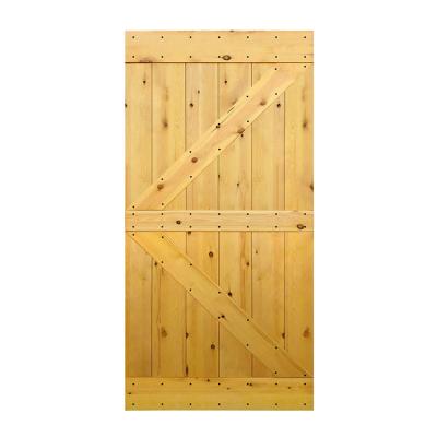 China Modern American Style Double Z Design Sliding Barn Door With Sliding Barn Door Kits for sale