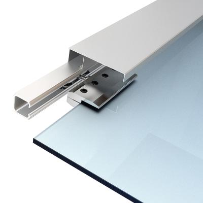 China Stainless Steel Modern Aluminum Top Track Soft Narrow Interior Glass Sliding Door for sale