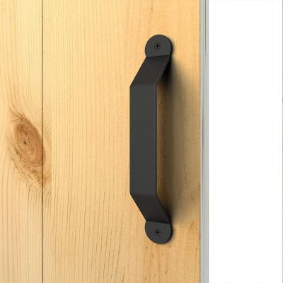 China Meijia Modern Cabinet Hardware Black Standard Circular Hole Door Handles For Sliding Barn Wood Door for sale