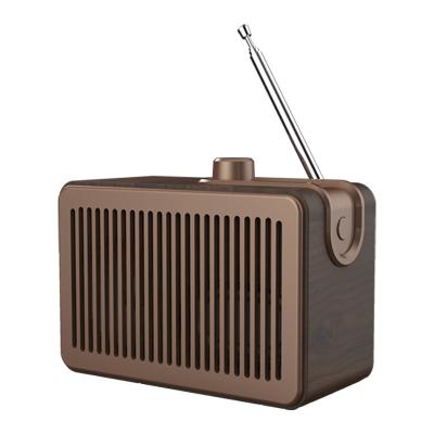 China The Other Retro Wood Grain Wireless Mini Speaker Home Office Desktop Card Small Speaker for sale