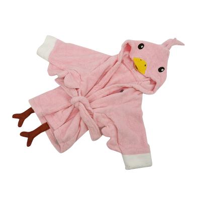 China Breathable Customized Size Yarn Dyed Rectangular 100% Cotton Terry Kids Bathrobe Towel for sale