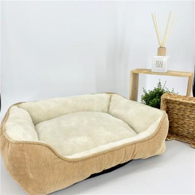 China Four Seasons Corduroy Pet Dog Cat Bed General Pet Bed Breathable Comfortable Breathable Corduroy Moisture Proof for sale