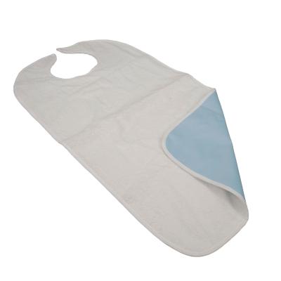 China Waterproof Cotton Terry Waterproof Washable Adult Bibs Patient Bibs For Incontinence for sale