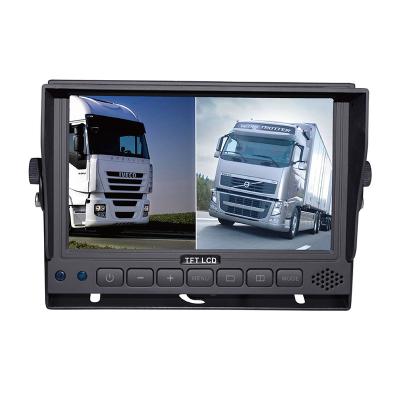 China 2 Slot 7 Inch HD 1080P 2 Split Rearview Monitor For Truck / Trailer for sale