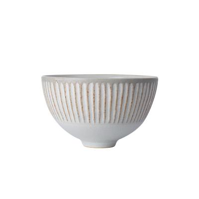 China Mordern Quality Guaranteed Stoneware Design Bottom Polished Ceramic Smooth Rice Bowl for sale