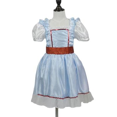 China New carnival party design costume TV style and blue grid dress Movie Halloween fairy tale costume girls dorothy cosplay costumes for sale