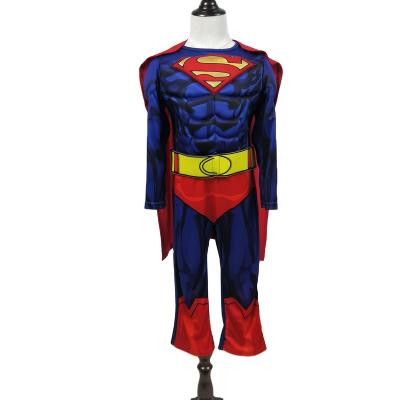 China Custom Made Deigned Carnival Party Fancy Dress Factory New Kids Superhero Boys Costumes With Cloak for sale