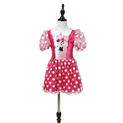 China Halloween Carnival Party Fashion Sleeveless Little Girl Princess Short Dresses Cute Fancy Dress Mouse Pink Costumes for sale