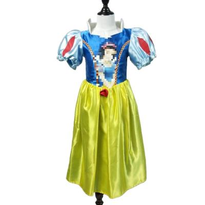 China Carnival Party Halloween Kids Fancy Dress Costumes Stand Collar Girls Clothes Snow White Princess Dress for sale