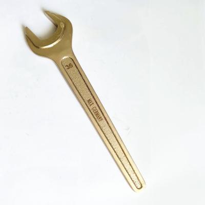 China Non-Sparking Hand Tools Non Sparking Aluminum Alloy 36mm Bronze Single Open End Wrench for sale