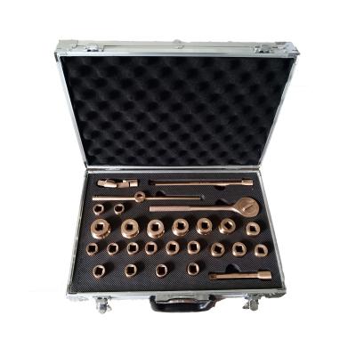 China Hand Tools Non-sparking Material Beryllium Bronze Alloy Dr. Socket Set -28pcs of Tools 1/2