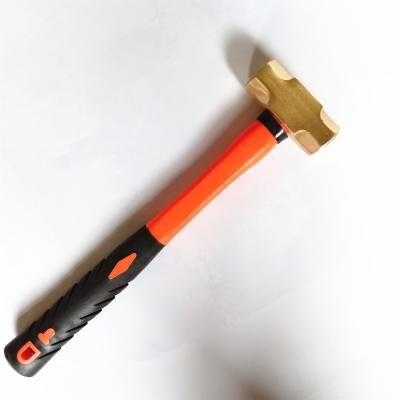 China Hitting Hammer Al-Bronze Alloy Sledge Hammer Fiberglass Handle 1lbs Al-Br Non Sparking Industrial Safety Tools for sale