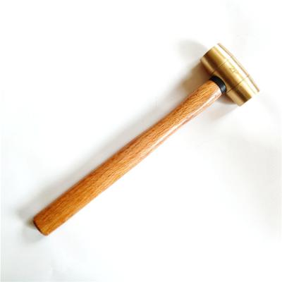 China Wood Handle 2p Antimagnetic Hammer Machinist Hammer Brass Material Hammer Mallet for sale