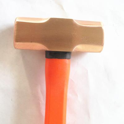 China Tapping Hammer 4lb Fiberglass Handle Sledgehammer Copper Non Sparking Hammer for sale