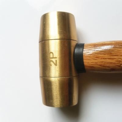 China Striking Hammer Non Sparking Brass Tools Mallet Hammer With Wooden Handle for sale