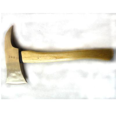 China Non Sparking Non Rated 2kg Fireman Aluminum Bronze Wooden Handle Ax for sale