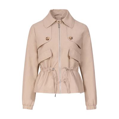 China Fanshion Design Women Trench Coat Breathable Short Spring Drop Ditch Coats Gorgeous Coats elgant for sale