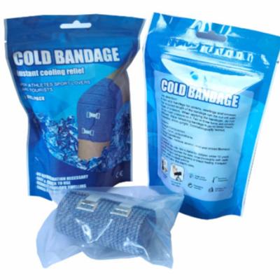 China New Factory Promotion Professional High Quality Fast Ice Wrap Blue Cool Cold Pain Relief Bandage for sale