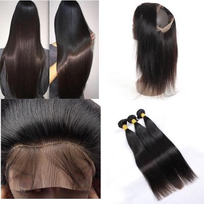 China Wholesale Loose Wave Hair Weave Bundles With 13*4 Transparent Swiss Lace Frontal Closure With Bundles for sale