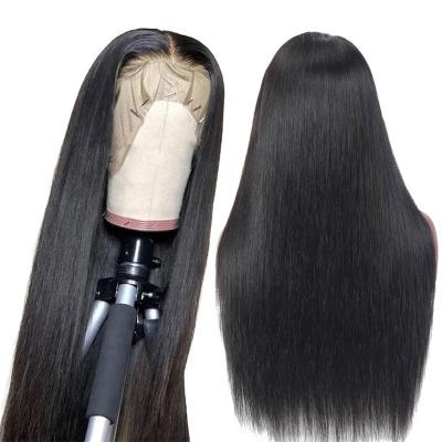 China Wholesale Sellers High Density 180% Brazilian Straight Human Hair Full Lace Wig Remy Cuticle Aligned Lace Wig Virgin Bone Striaght Wig for sale