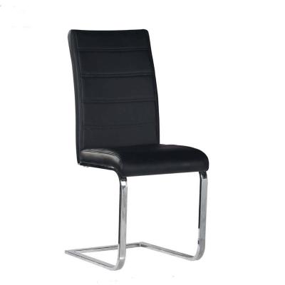 China Other Modern Iron Frame High Back PU Electroplating Leather Dining Chair for sale