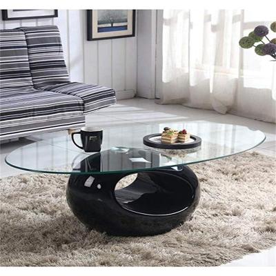 China (Other) Special Adjustable Low Stable Round Glass Top Coffee Table Set For Living Room Furniture for sale