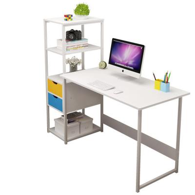 China Modern Wood Desk Organizer for Home Office Furniture Sets Desk with Book Shelves Computer Station White Wood Desk for sale