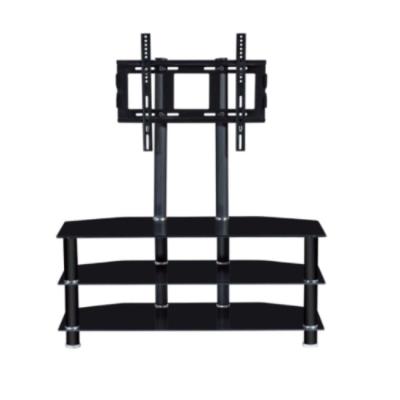 China Hot Selling Tempered Glass Led Modern TV Cabinet Furniture Living Room TV Stand for sale