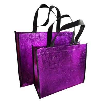 China 100% Eco-Friendly Custom Print Foldable Non Woven Gift Bags Laminated Heavy Duty Organic Grocery Bags With Handles for sale