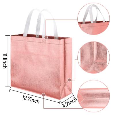 China Glossy Reclycled Laminated Non Woven Reusable Shopping Bag Tote Bag for sale